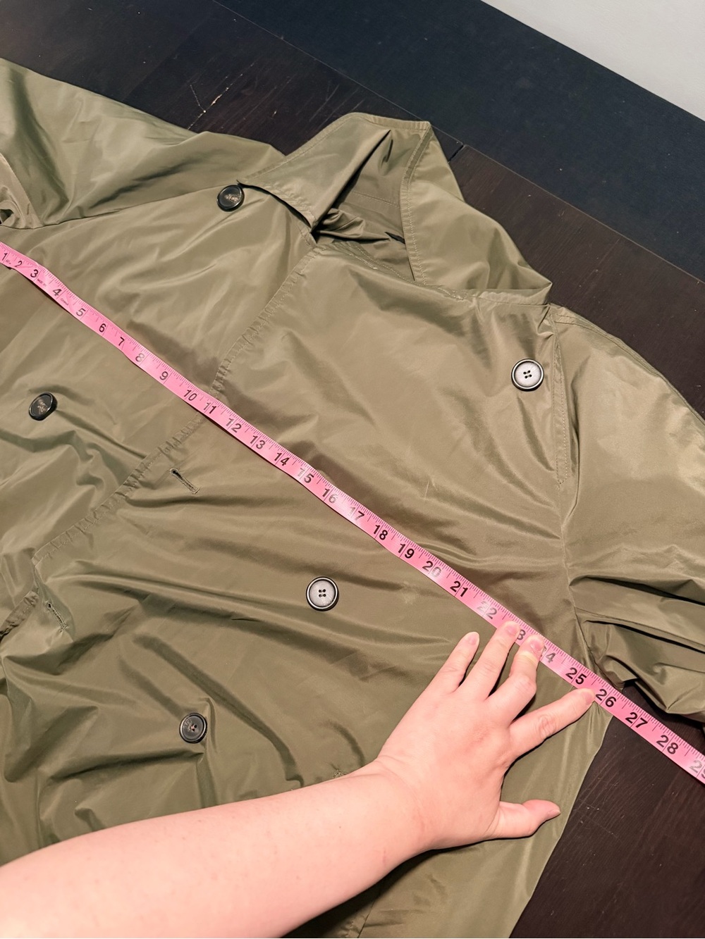 MaxMara Weekend Olive Green Light Trenchcoat - Picture 7 of 8